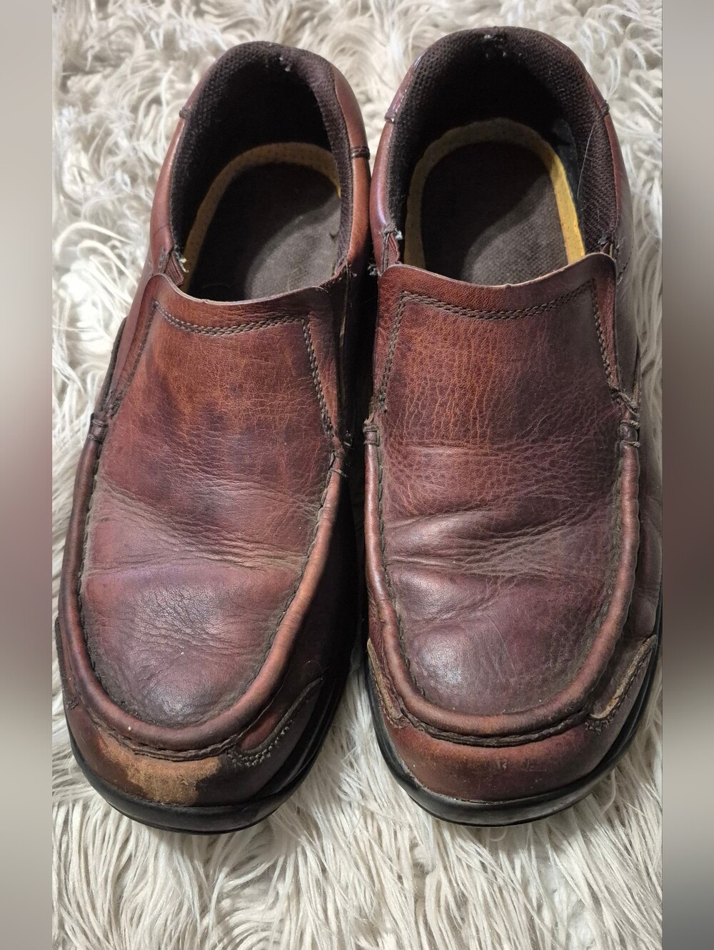 Men's Slip-On Leather Loafers in Brown